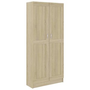 vidaXL Book Cabinet Sonoma Oak 82,5x30,5x185,5 cm Engineered Wood