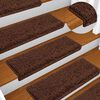 vidaXL Stair Mats 20 pcs 65x21x4 cm Brown Rectangular Edge