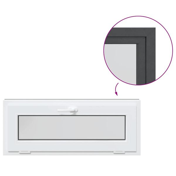 vidaXL Basement Window RISOR 100x40 cm Tilt 2 Glazing Anthracite