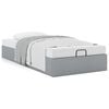 vidaXL Ottoman Bed Frame without Mattress Light Grey Single Fabric