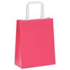 vidaXL Paper Bags 250 pcs with Handles Pink 18x8x22 cm