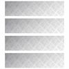 vidaXL Stair Tread Rectangular 4 pcs Silver 100 x 25 cm Aluminium