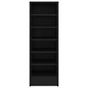 vidaXL Shoe Cabinet Black 31.5x35x90 cm Engineered Wood