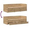 vidaXL Daybed Frame with Drawers with Drawer Artisan oak 90 x 190 cm