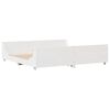 vidaXL Bed Frame without Mattress White 180x200 cm Super King Solid Wood Pine