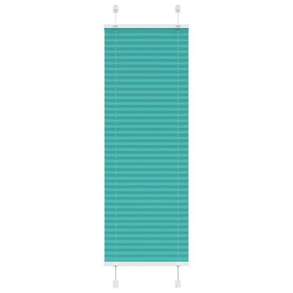 vidaXL Pleated Blind Petrol Green 50x150 cm Fabric Width 49.4 cm Polyester