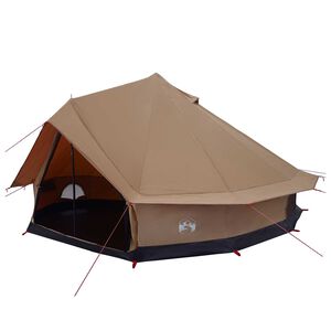 vidaXL Family Tent 10-Person Brown Polycotton