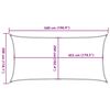 vidaXL Sun Shade Sail Light Grey 5x3 m 100% Polyester Oxford