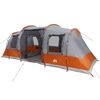 vidaXL Camping Tent Tunnel 4-Person Grey and Orange Waterproof