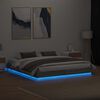 vidaXL Bed Frame with LED without Mattress Grey Sonoma 180x200 cm Super King