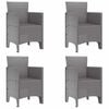 vidaXL Garden Chair 4 pcs Light grey 53 x 49 x 85 cm PP