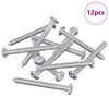 vidaXL Furniture Screws 12 pcs Silver M6 x 60 mm Steel