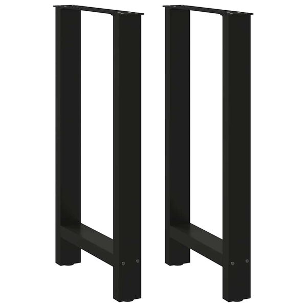 vidaXL Bar Table Legs Black 2 pcs 40x(90-91) cm Steel