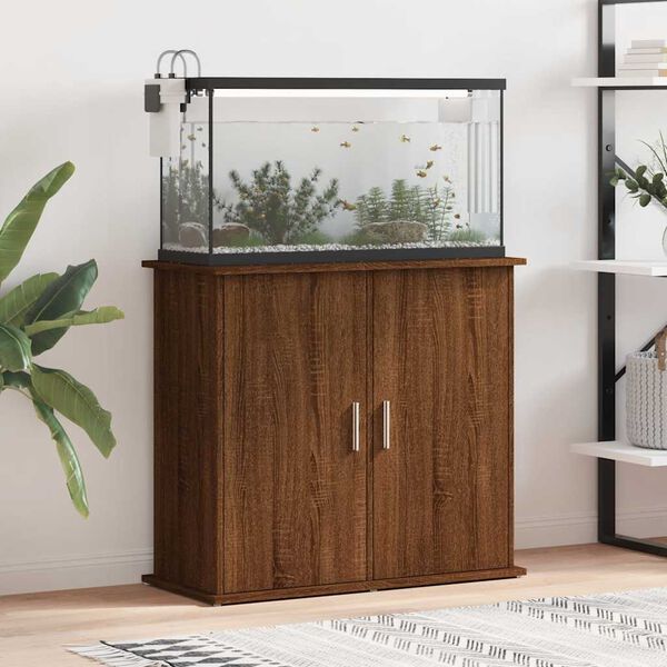 vidaXL Aquarium Stand Brown Oak 81x36x73 cm Engineered Wood