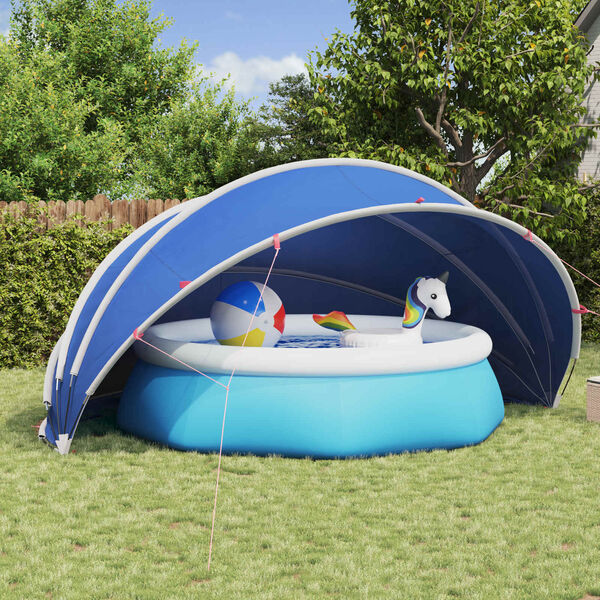 vidaXL Pool Dome Folding Manual Green 500 x 500 x 236 cm