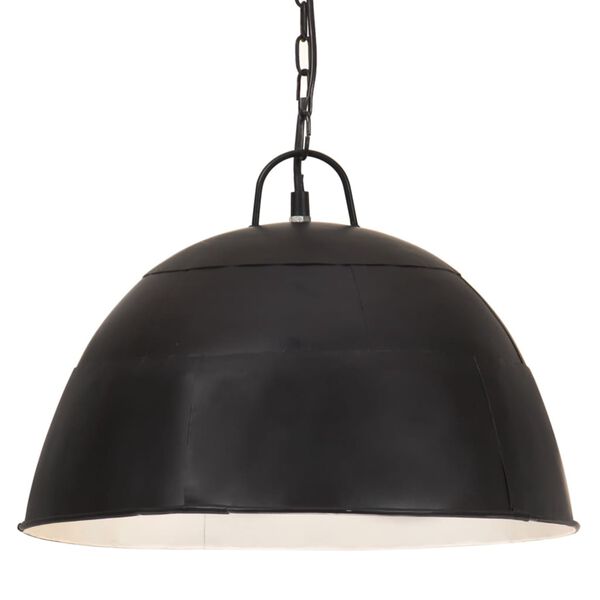vidaXL Industrial Vintage Hanging Lamp 25 W Black Round 41 cm E27