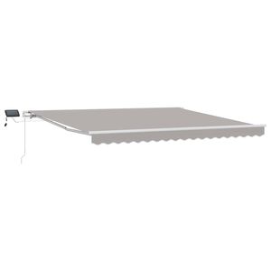 vidaXL Retractable Awning Light Grey 400 x 300 cm Fabric and Aluminium