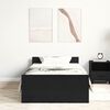 vidaXL Bed Frame without Mattress Black Oak 100x200 cm Engineered Wood