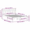 vidaXL Bed Frame White 120 x 200 cm Solid Pine Wood