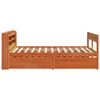 vidaXL Bed Frame without Mattress Wax Brown 120x200 cm Solid Wood Pine