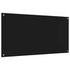 vidaXL Kitchen Backsplash Black 120 x 60 x 0.6 cm Tempered Glass