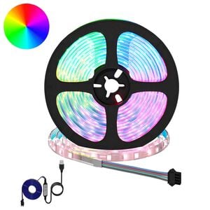 vidaXL LED Strip 2 pcs Black and Transparent Copper and Plastic
