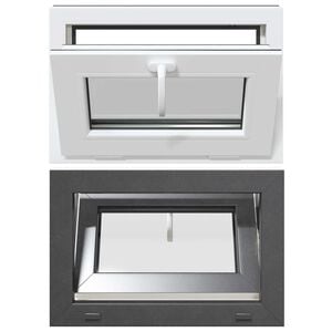 vidaXL Basement Window RISOR 60 x 40 cm PVC and Glass Anthracite