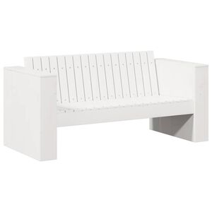 vidaXL Garden Sofa White 134 x 60 x 62 cm Solid Pine Wood