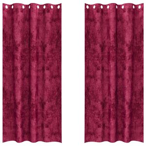 vidaXL Velvet Curtains 2 pcs Wine Red 260 x 140 cm Velvet