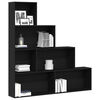 vidaXL Book Cabinet Black Oak 155 x 24 x 160 cm Engineered Wood