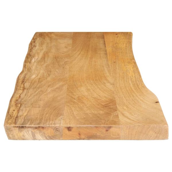 vidaXL Table Top 110x40x2.5 cm Live Edge Solid Wood Mango