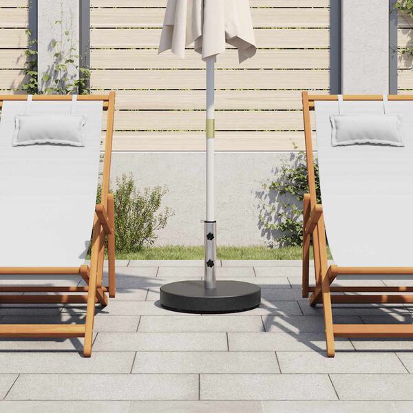 vidaXL Parasol Base Granite 28.5 kg Round Black