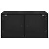 vidaXL Wall Cabinets 2 pcs Black Oak 68 x 37 x 35 cm Engineered Wood