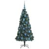 vidaXL Artificial Pre-lit Christmas Tree with Ball Set Green 150 cm