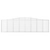 vidaXL Arched Gabion Baskets 15 pcs 400x30x100/120 cm Galvanised Iron