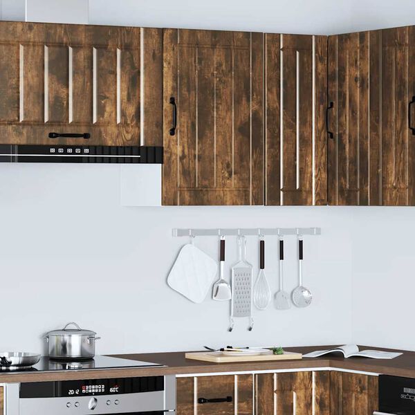 vidaXL Kitchen Wall Cabinet Lucca Smoked Oak Engineered Wood