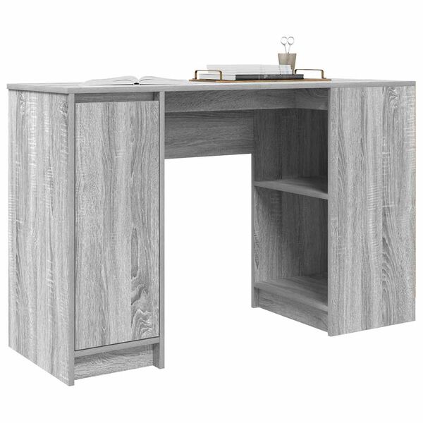 vidaXL Desk Grey Sonoma 120x42x76 cm Engineered Wood