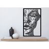 Homemania Wall Decoration Silhouette 65x100 cm Metal Black