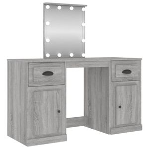 vidaXL Dressing Table | Grey Sonoma | Engineered wood, acrylic | 130x50x132.5 cm