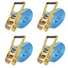 vidaXL Ratchet Tie Down Straps 4 pcs 4 Tonnes 8mx50mm Blue
