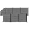vidaXL Fence Set 1138 x 186 cm WPC and Aluminium Grey