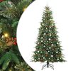 vidaXL Artificial Hinged Christmas Tree Green 240 cm PE and PVC