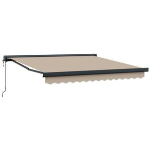 vidaXL Awning Beige 300 x 250 x 165 cm Polyester and Aluminium