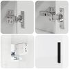 vidaXL Bathroom Furniture Set Wall-mounted 4 pcs High Gloss White