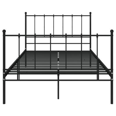 vidaXL Bed Frame Black Metal 120x200 cm