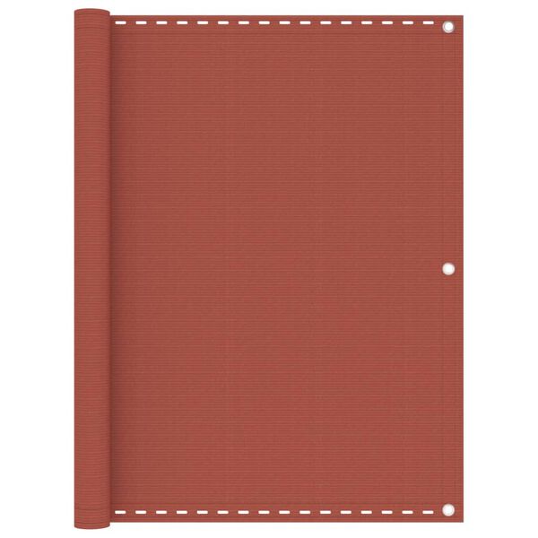 vidaXL Balcony Screen Terracotta 120x500 cm HDPE