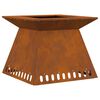 vidaXL Fire Pit Brown 60 x 60 x 50 cm Weathering steel