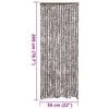 vidaXL Fly Curtain Brown and White 56x200 cm Chenille