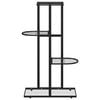 vidaXL 4-Floor Flower Stand 43x22x76 cm Black Metal