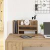 vidaXL Desk Organiser Black oak 44.5 x 24 x 25 cm Engineered wood